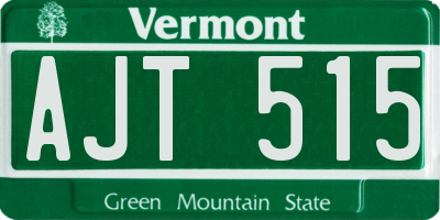 VT license plate AJT515