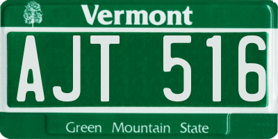 VT license plate AJT516