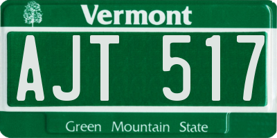 VT license plate AJT517