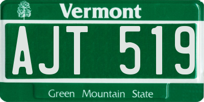 VT license plate AJT519