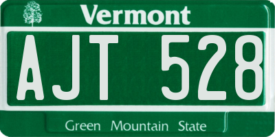 VT license plate AJT528