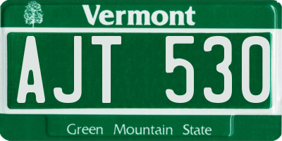VT license plate AJT530