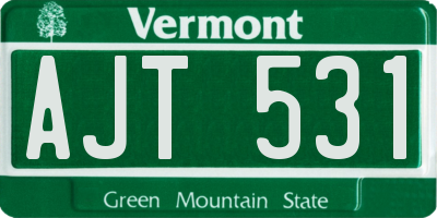 VT license plate AJT531