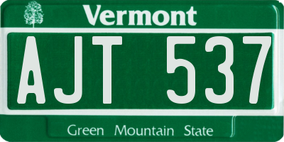 VT license plate AJT537