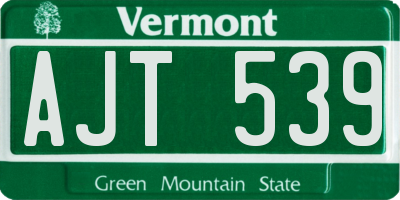 VT license plate AJT539