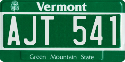 VT license plate AJT541