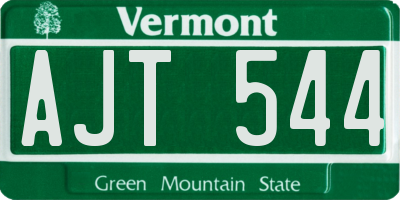 VT license plate AJT544
