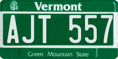 VT license plate AJT557