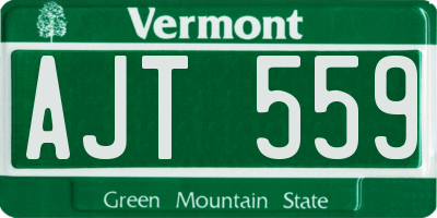 VT license plate AJT559