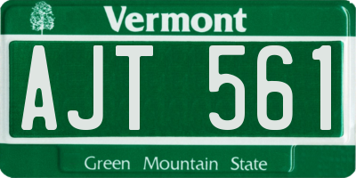 VT license plate AJT561