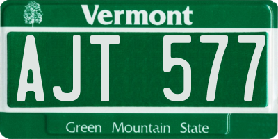 VT license plate AJT577