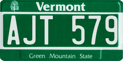 VT license plate AJT579