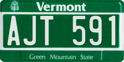 VT license plate AJT591
