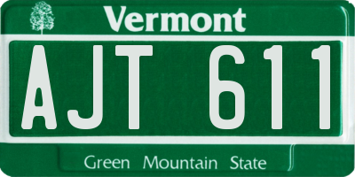 VT license plate AJT611