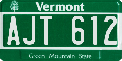 VT license plate AJT612