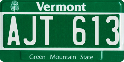 VT license plate AJT613