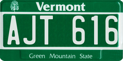 VT license plate AJT616