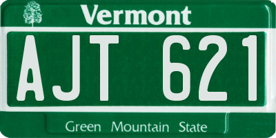 VT license plate AJT621