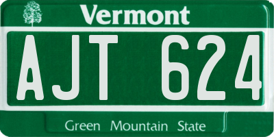 VT license plate AJT624
