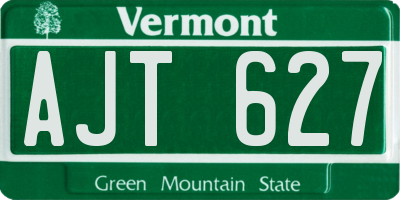 VT license plate AJT627