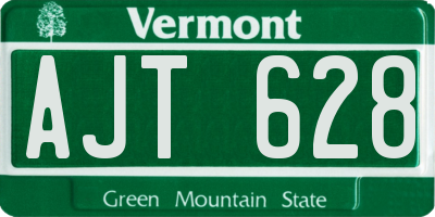 VT license plate AJT628