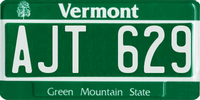 VT license plate AJT629