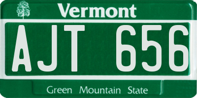 VT license plate AJT656