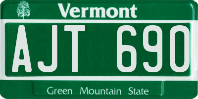 VT license plate AJT690