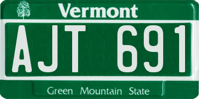 VT license plate AJT691
