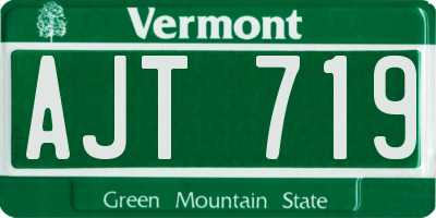 VT license plate AJT719