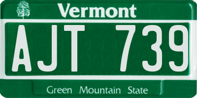 VT license plate AJT739