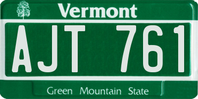 VT license plate AJT761