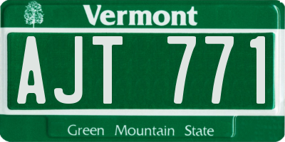 VT license plate AJT771