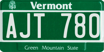VT license plate AJT780