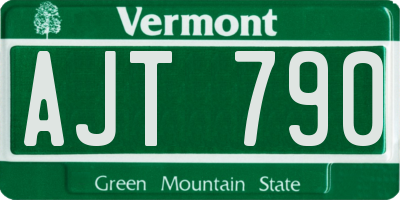 VT license plate AJT790