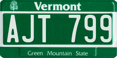 VT license plate AJT799