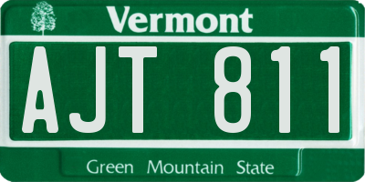 VT license plate AJT811