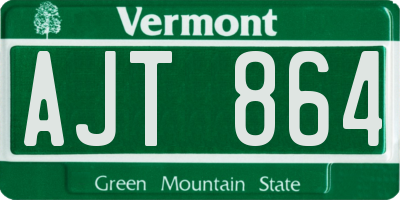 VT license plate AJT864