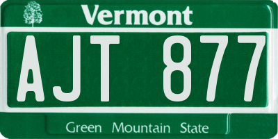 VT license plate AJT877