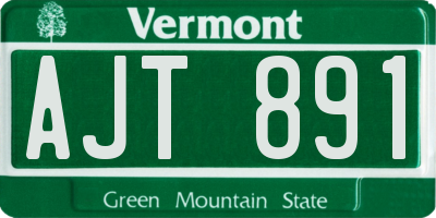 VT license plate AJT891