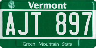 VT license plate AJT897