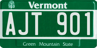 VT license plate AJT901