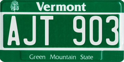 VT license plate AJT903