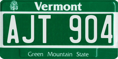 VT license plate AJT904