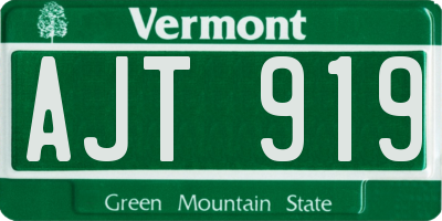 VT license plate AJT919