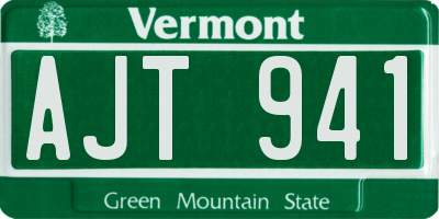 VT license plate AJT941