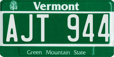 VT license plate AJT944
