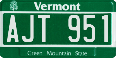 VT license plate AJT951