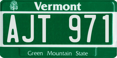 VT license plate AJT971