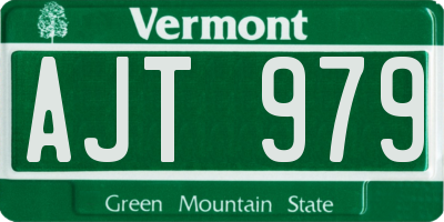 VT license plate AJT979